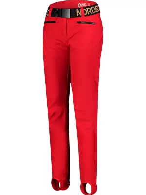 Ženske softshell skijaške hlače NORDBLANC FULLCOVER NBWPL7729 CRVENA