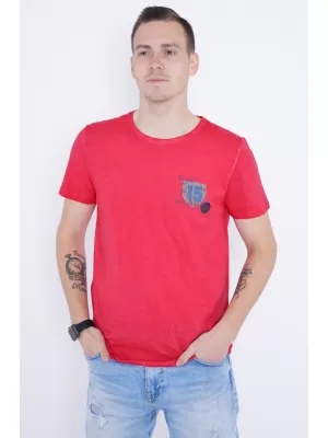 Muška majica kratkih rukava KIXMI PHIL CRVENA