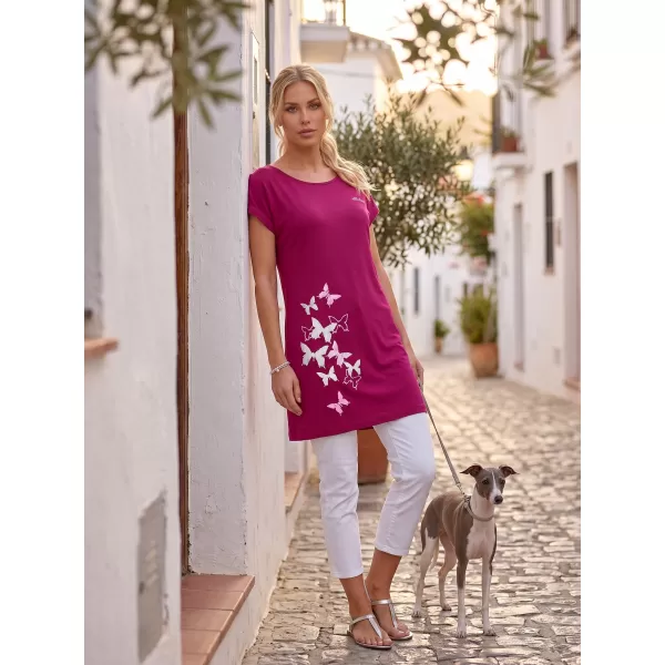  Dámské prodloužné tričko ALTISPORT CARRYOVER ALW134123 FUCHSIOVÁ 