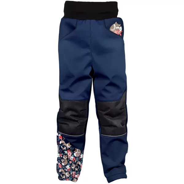  Dječje softshell hlače izolirane WAMU LIŠKY TAMNOPLAV 