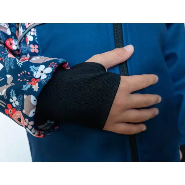  Dječja izolirana softshell jakna WAMU LIŠKY TAMNOPLAVA 