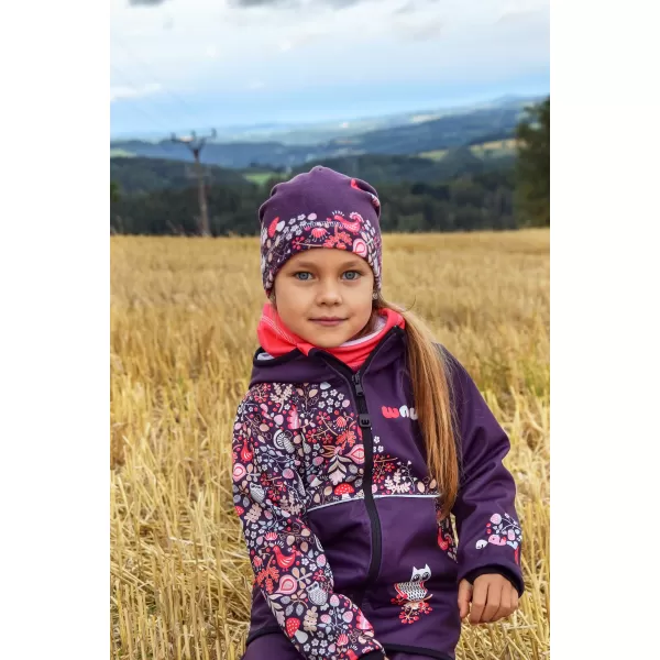  Dječja softshell jakna izolirana WAMU SOVA LJUBIČASTA 