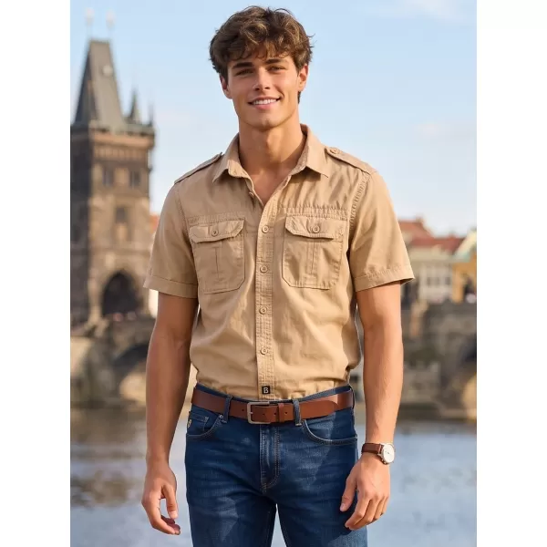  Košulja BRANDIT VINTAGE KRÁTKÝ RUKÁV BD4024 PJESKOVIT 