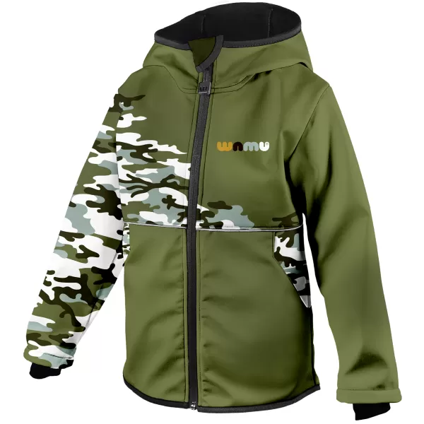  Dječja izolirana softshell jakna WAMU MASKÁČ KAKI 