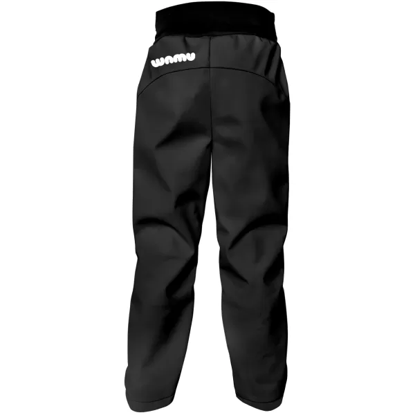  Dječje softshell hlače izolirane WAMU CRNI 