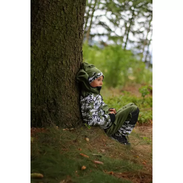  Dječja softshell jakna izolirana WAMU MASKÁČ KAKI 