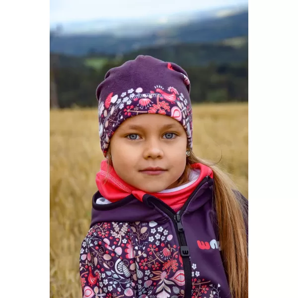  Dječja softshell jakna izolirana WAMU SOVA LJUBIČASTA 
