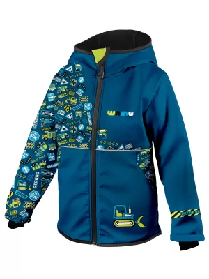Dječja softshell jakna izolirana WAMU BAGR PLAVI