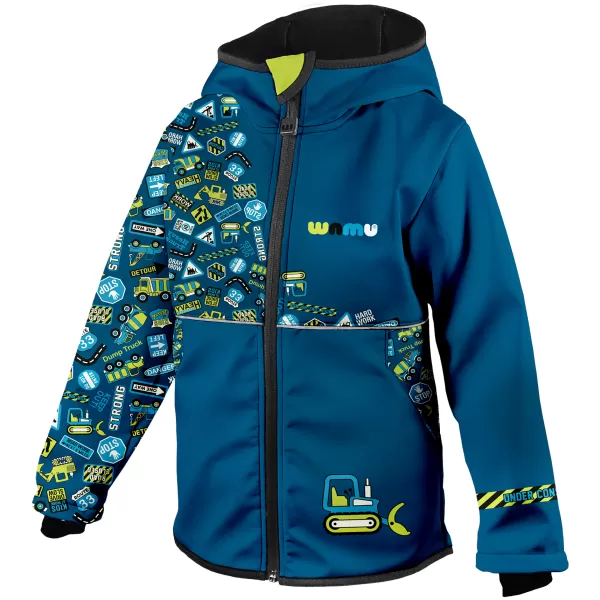  Dječja softshell jakna izolirana WAMU BAGR PLAVI 