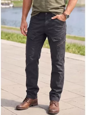 Hlače BRANDIT ADVEN SLIM FIT CRNI