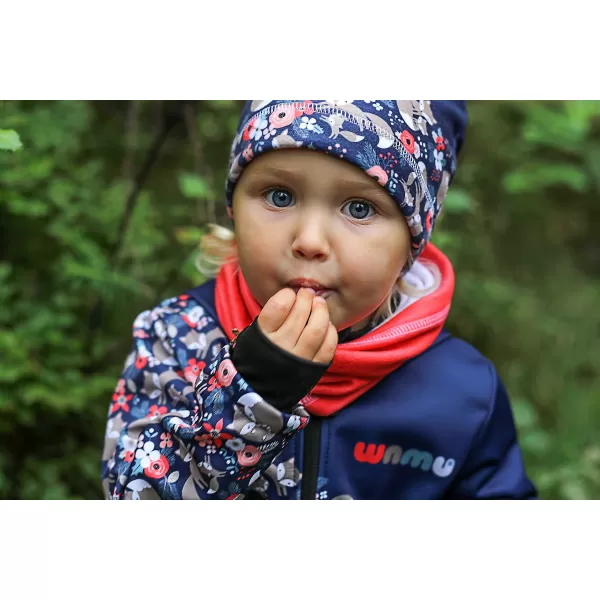  Dječja izolirana softshell jakna WAMU LIŠKY TAMNOPLAVA 