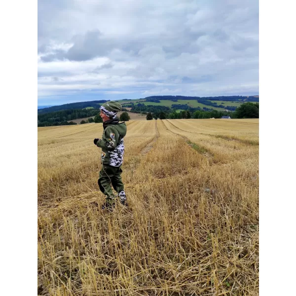  Izolirane dječje softshell hlače WAMU MASKÁČ KAKI 