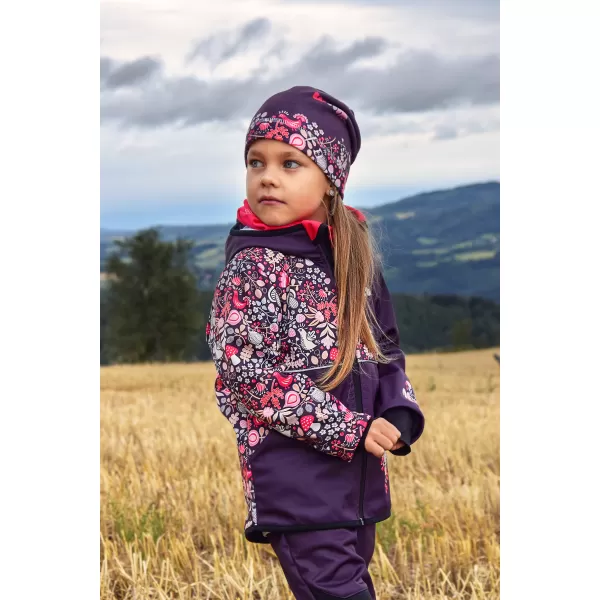  Dječja softshell jakna izolirana WAMU SOVA LJUBIČASTA 