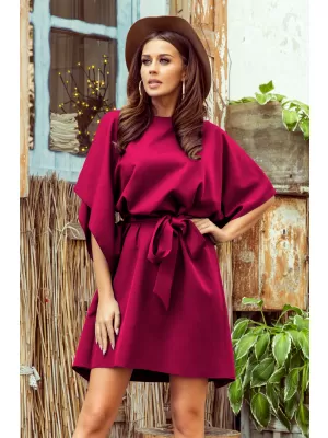 Haljina NUMOCO SOFIA A287-18 BURGUNDIJSKI