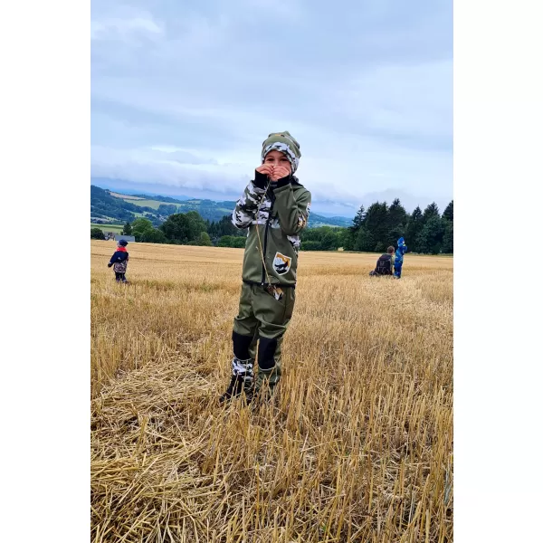  Dječja softshell jakna izolirana WAMU MASKÁČ KAKI 