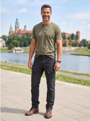 Hlače BRANDIT ADVEN SLIM FIT CRNI