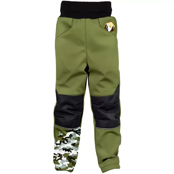  Dječje softshell hlače izolirane WAMU MASKÁČ KAKI 