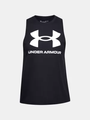 Ženska majica bez rukava UNDER ARMOUR SPORTSTYLE GRAPHIC TANK 1356297-001 CRNA
