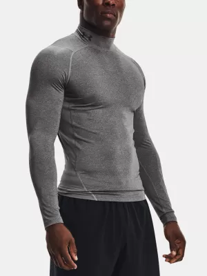 Muška majica kratkih rukava UNDER ARMOUR HG ARMOUR COMP MOCK LS 1369606-090 SIVA