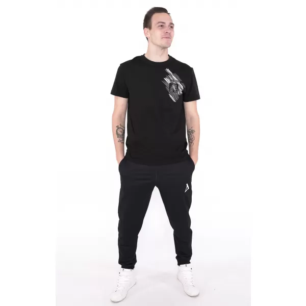  Muška majica kratkih rukava ALTISPORT CARRYOVER ALM173129 CRNO SIVA 