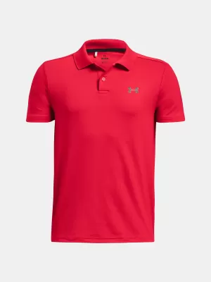 Majica za dječake UNDER ARMOUR UA PERFORMANCE POLO 1377346-600 CRVENA