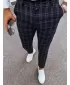 Muške karirane chino hlače DSTREET UX3953 CRNI