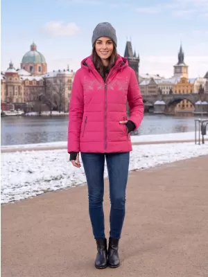 Ženska zimska jakna KIXMI RITA RUŽIČASTA