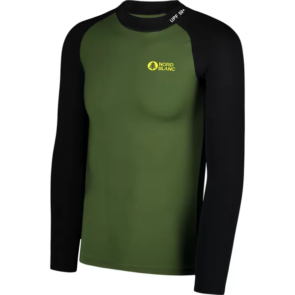  Muška majica s UV zaštitom NORDBLANC SURFER NBSMF7867 ZELENA/CRNA 