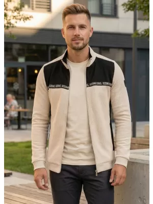 Muški sweatshirt KIXMI REUBEN SVIJETLO BEŽ