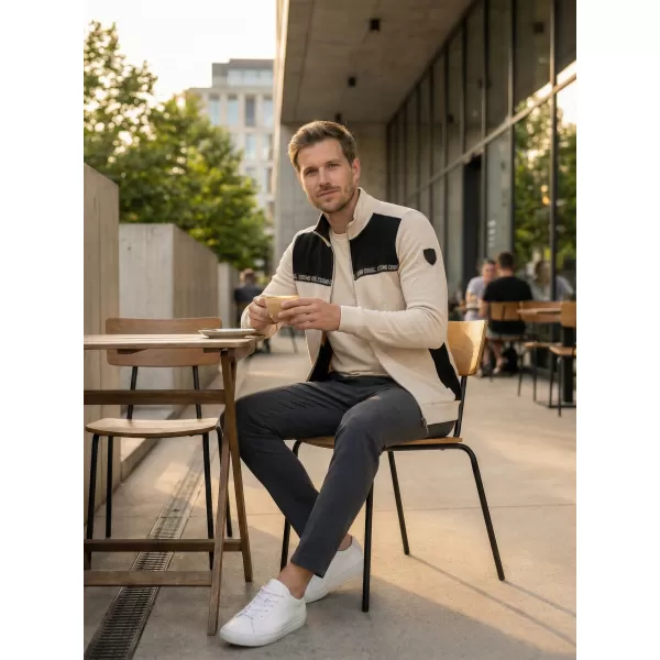  Muški sweatshirt KIXMI REUBEN SVIJETLO BEŽ 