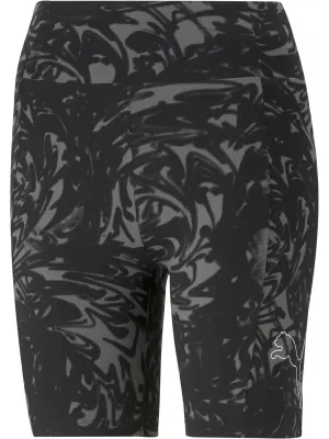 Ženske tajice PUMA POWER AOP 7 HIGH-WAIST SHORT LEGGINGS 673643-01 CRNA