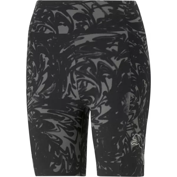  Ženske tajice PUMA POWER AOP 7 HIGH-WAIST SHORT LEGGINGS 673643-01 CRNA 