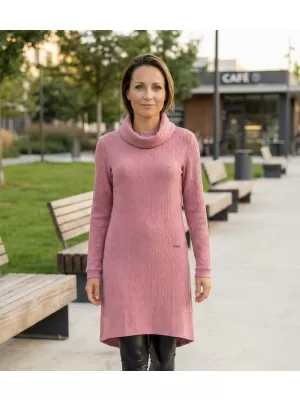 Ženska sweatshirt haljina KIXMI RIVA TAMNO ROZA