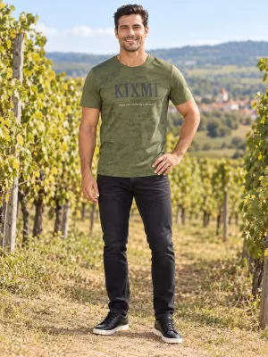 Muška majica kratkih rukava KIXMI RADLY VOJNOG