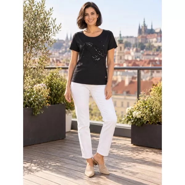  Ženska majica kratkih rukava KIXMI ROCCA CRNO 