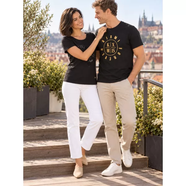  Ženska majica kratkih rukava KIXMI ROCCA CRNO 