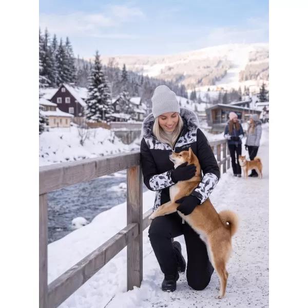  Ženska zimska jakna ALTISPORT BIANCA CRNO 