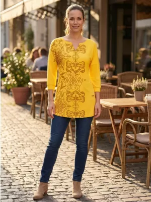 Ženska majica kratkih rukava ALTISPORT BLANCH ŽUTA BOJA