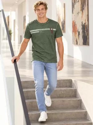 Muška majica kratkih rukava KIXMI RICKY VOJNOG