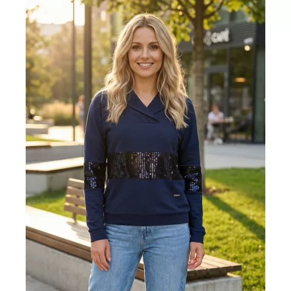  Ženski sweatshirt KIXMI RANDY TAMNO PLAVA 