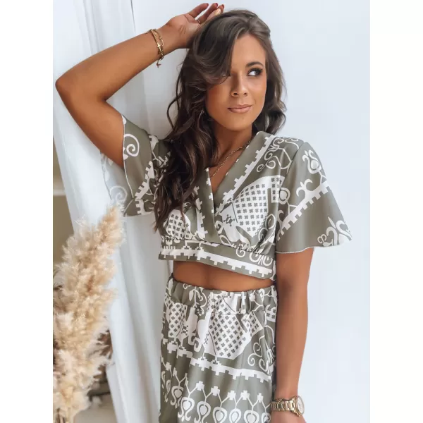  Ženski vrh DSTREET AZTEC MARK RY2225 ZELENA 
