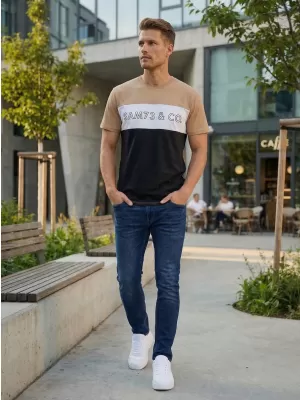 Muška majica kratkih rukava SAM 73 SEAMUS MT 828 ZLATNI