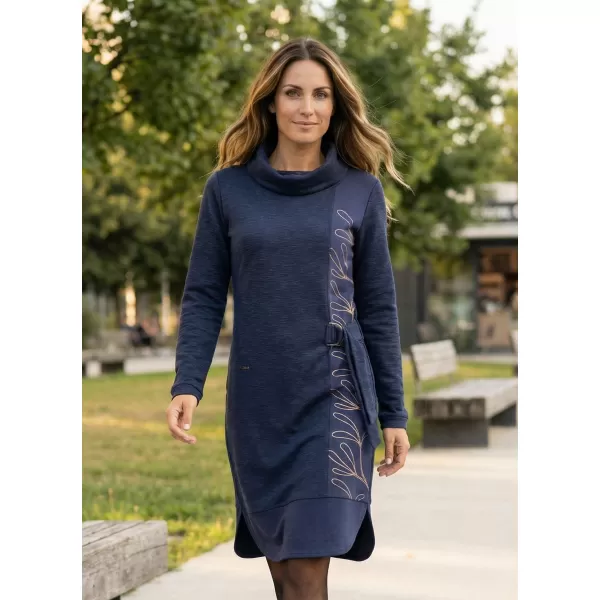  Ženska sweatshirt haljina KIXMI RENIE TAMNO PLAVA 