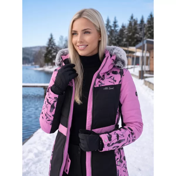  Ženska zimska jakna ALTISPORT BIANCA LJUBIČASTA 