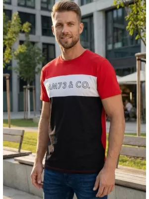 Muška majica kratkih rukava SAM 73 SEAMUS MT 828 CRVENA