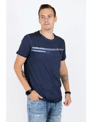 Muška majica kratkih rukava KIXMI RICKY TAMNO PLAVA