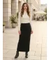 Ženska pletena suknja KIXMI RUBY CRNO