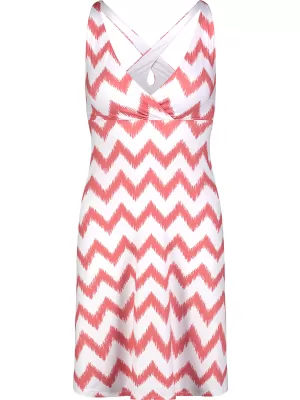 Haljina NORDBLANC V-NECK NBSLD7804 RUŽIČASTO/BIJELO