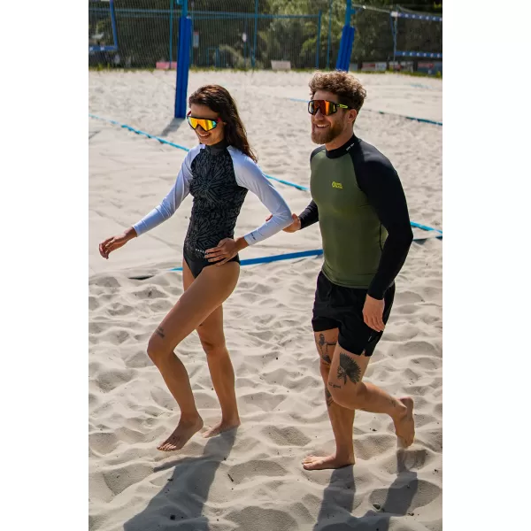  Muška majica s UV zaštitom NORDBLANC SURFER NBSMF7867 ZELENA/CRNA 