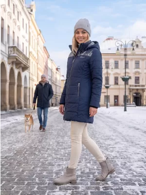 Ženski kaput ALTISPORT BEVERLY TAMNO PLAVA
